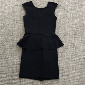 Black peplum dress